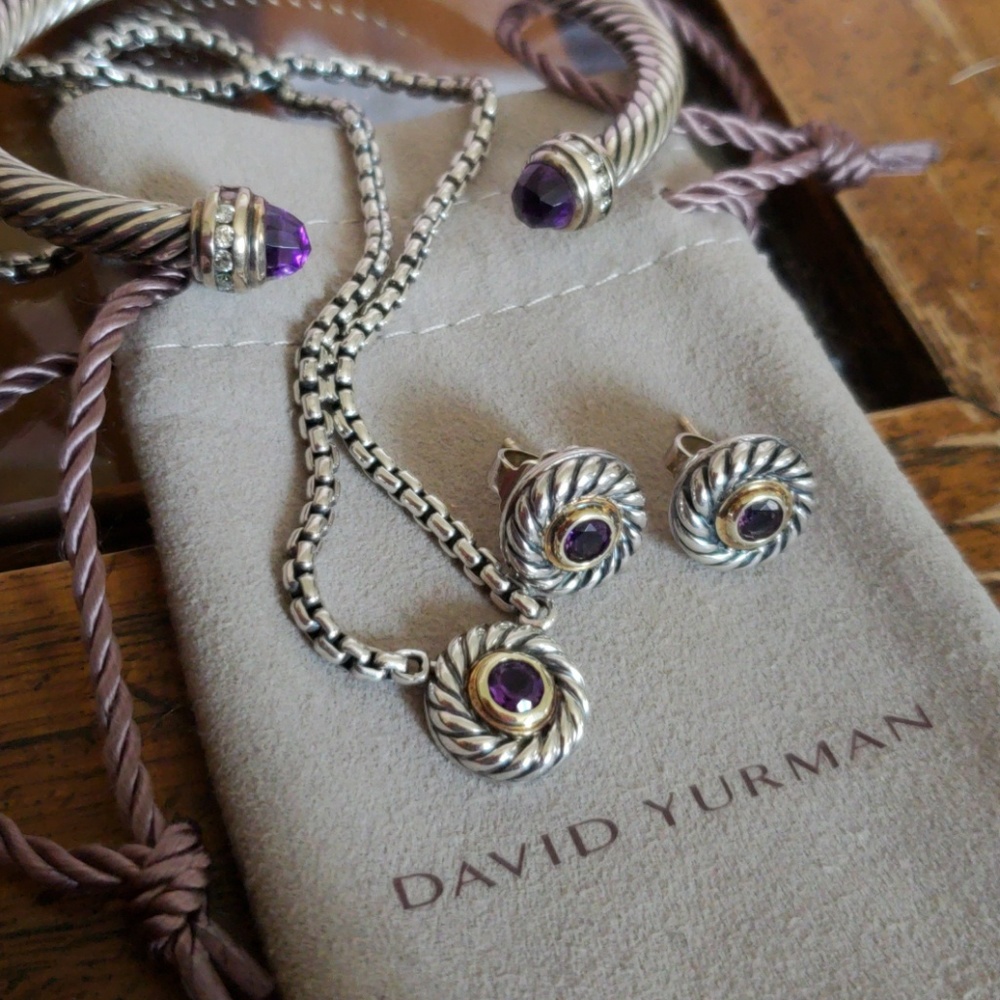 David Yurman Cookie Amethyst Set